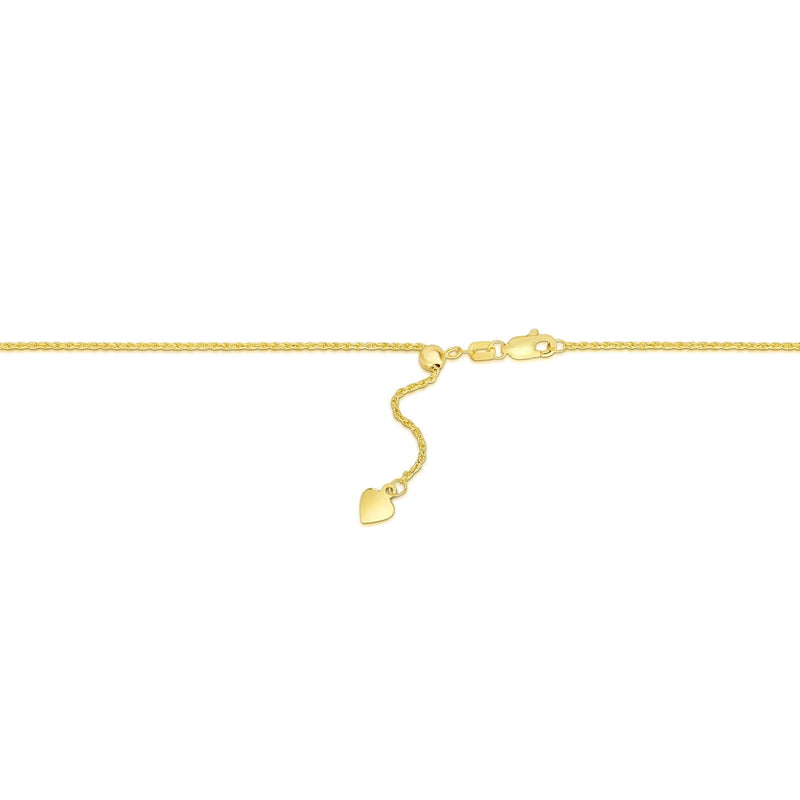 Bids.com 14k Yellow Gold Adjustable Rope Chain 1.0mm Necklaces