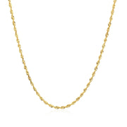 Bids.com 14k Yellow Gold Solid Diamond Cut Rope Chain (1.60 mm) Necklaces