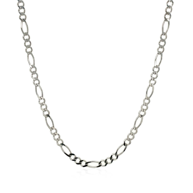 Bids.com 2.6mm 14k White Gold Solid Figaro Chain Necklaces