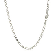 Bids.com 2.6mm 14k White Gold Solid Figaro Chain Necklaces