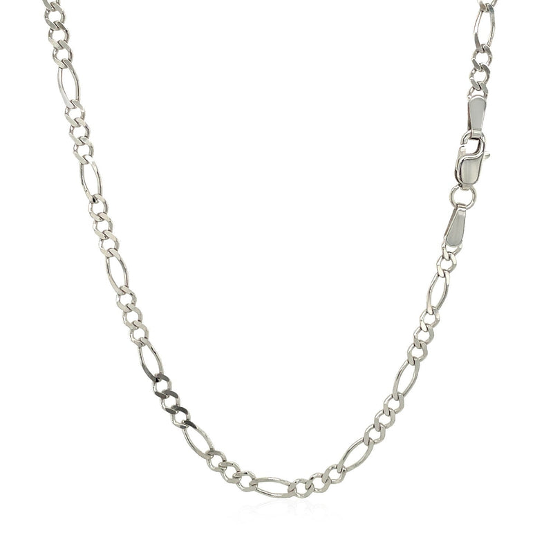 Bids.com 2.6mm 14k White Gold Solid Figaro Chain Necklaces