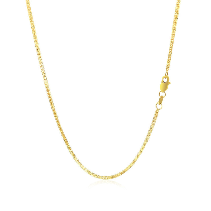 Bids.com 14k Yellow Gold Foxtail 1.0mm Chain Necklaces White Smoke 16 / Yellow Gold,18 / Yellow Gold,20 / Yellow Gold