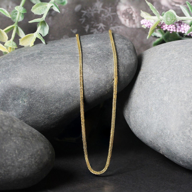 Bids.com 14k Yellow Gold Foxtail 1.0mm Chain Necklaces Black 16 / Yellow Gold,18 / Yellow Gold,20 / Yellow Gold