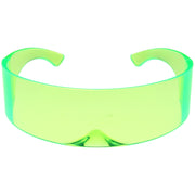 zeroUV Futuristic Retro Color Tinted Wrap Around Shield Sunglasses D175 Sunglasses