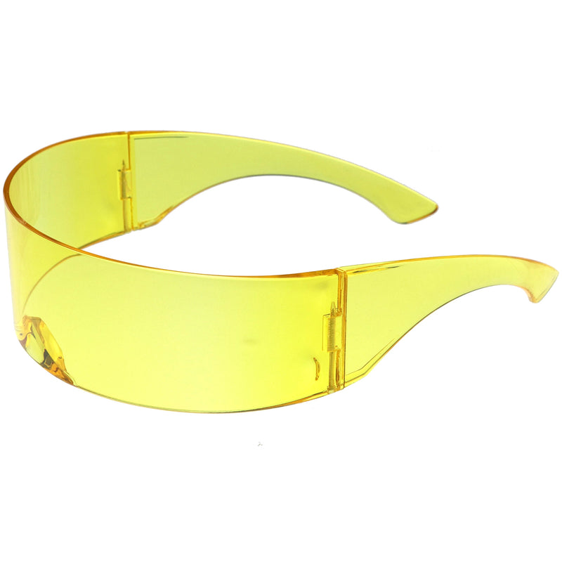 zeroUV Futuristic Retro Color Tinted Wrap Around Shield Sunglasses D175 Sunglasses