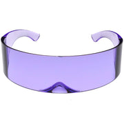 zeroUV Futuristic Retro Color Tinted Wrap Around Shield Sunglasses D175 Sunglasses