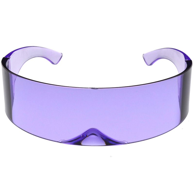 zeroUV Futuristic Retro Color Tinted Wrap Around Shield Sunglasses D175 Sunglasses