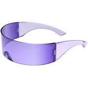 zeroUV Futuristic Retro Color Tinted Wrap Around Shield Sunglasses D175 Sunglasses