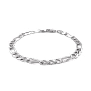 Bids.com 6.0mm 14k White Gold Solid Figaro Bracelet Bracelets