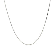 Bids.com 14k White Gold Adjustable Box Chain 0.6mm Necklaces