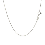 Bids.com 14k White Gold Adjustable Box Chain 0.6mm Necklaces