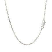 Bids.com Sterling Silver Rhodium Plated Cable Chain 1.5mm Necklaces