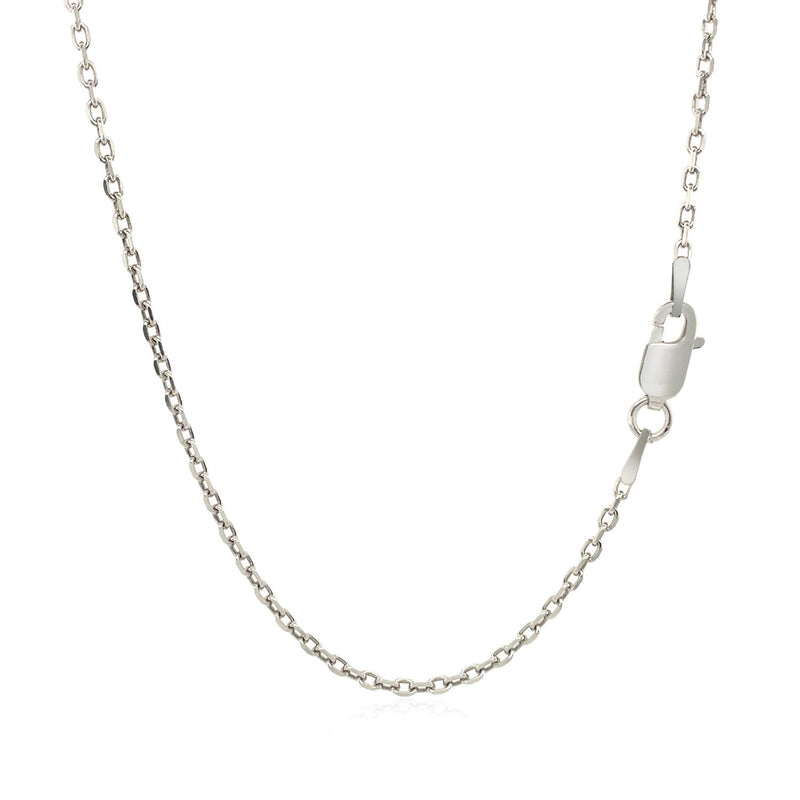 Bids.com Sterling Silver Rhodium Plated Cable Chain 1.5mm Necklaces