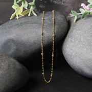 Bids.com Diamond Cut Bead Links Pendant Chain in 14k Two Tone Gold (3.5mm) Necklaces