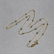 Bids.com Diamond Cut Bead Links Pendant Chain in 14k Two Tone Gold (3.5mm) Necklaces