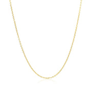 Bids.com 14k Yellow Gold Diamond Cut Cable Link Chain 1.1mm Necklaces