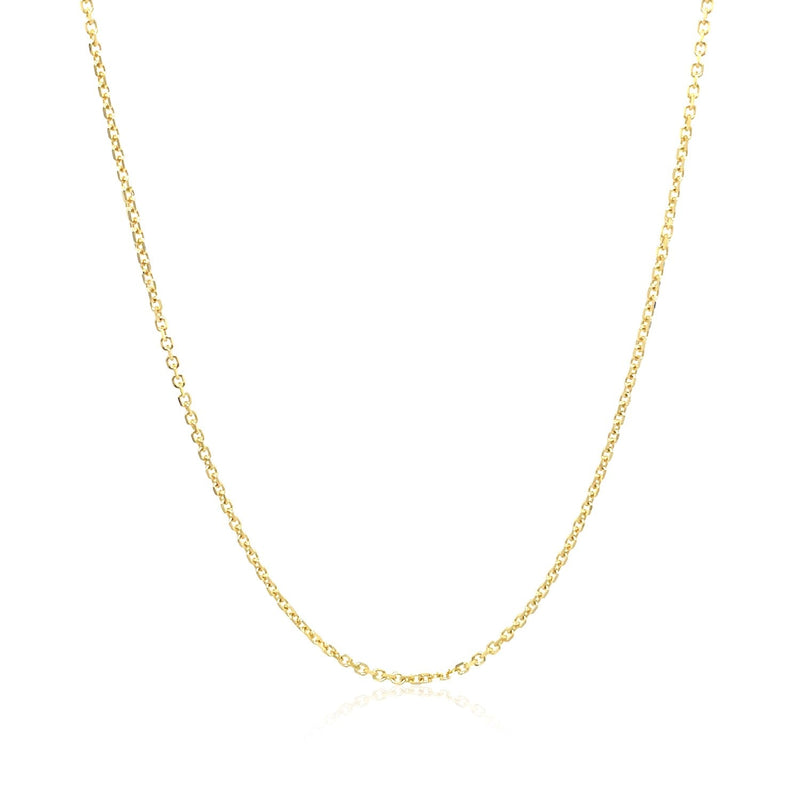Bids.com 14k Yellow Gold Diamond Cut Cable Link Chain 1.1mm Necklaces