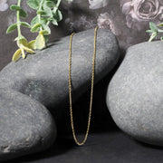 Bids.com 14k Yellow Gold Diamond Cut Cable Link Chain 1.1mm Necklaces