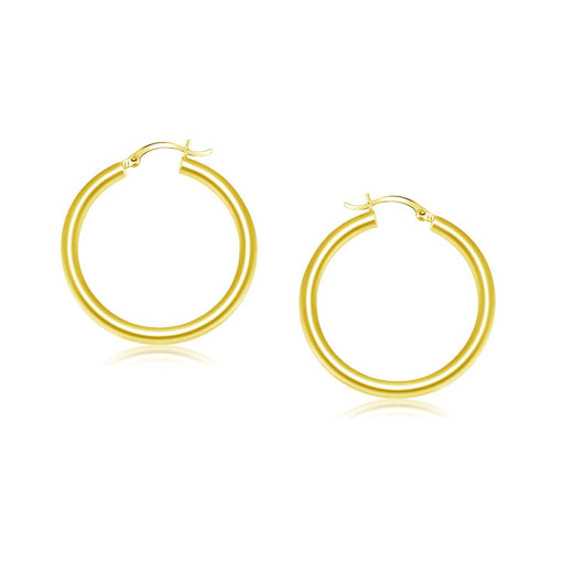 Bids.com 14k Yellow Gold Polished Hoop Earrings (25 mm) Earrings