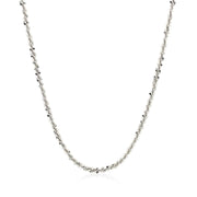Bids.com Rhodium Plated 2.2mm Sterling Silver Sparkle Style Chain Necklaces