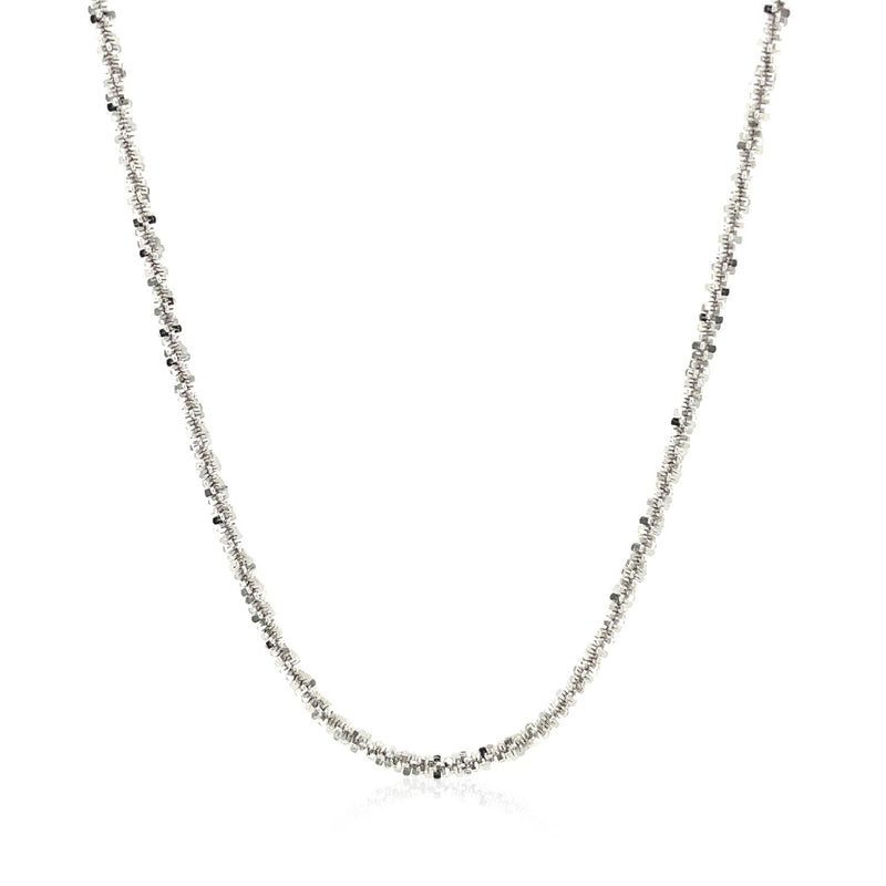 Bids.com Rhodium Plated 2.2mm Sterling Silver Sparkle Style Chain Necklaces