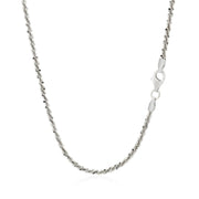 Bids.com Rhodium Plated 2.2mm Sterling Silver Sparkle Style Chain Necklaces