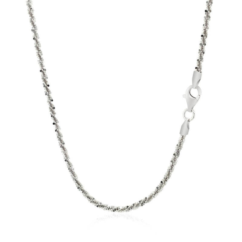 Bids.com Rhodium Plated 2.2mm Sterling Silver Sparkle Style Chain Necklaces