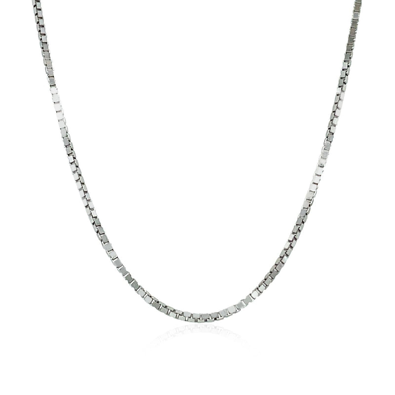 Bids.com 14k White Gold Classic Box Chain 1.1mm Necklaces