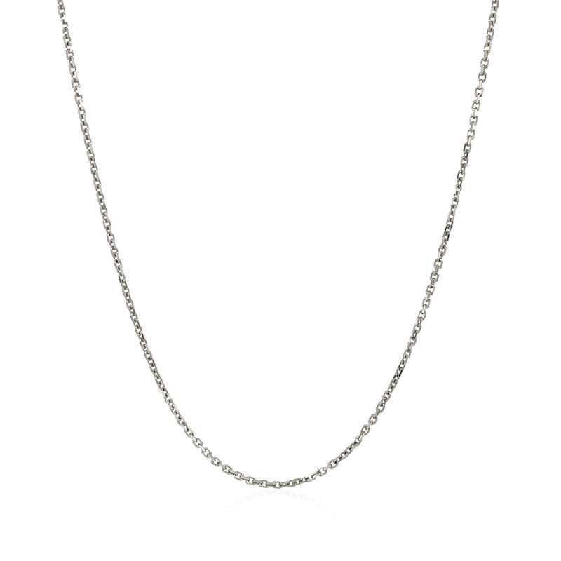 Bids.com 18k White Gold Cable Chain 1.1mm Necklaces
