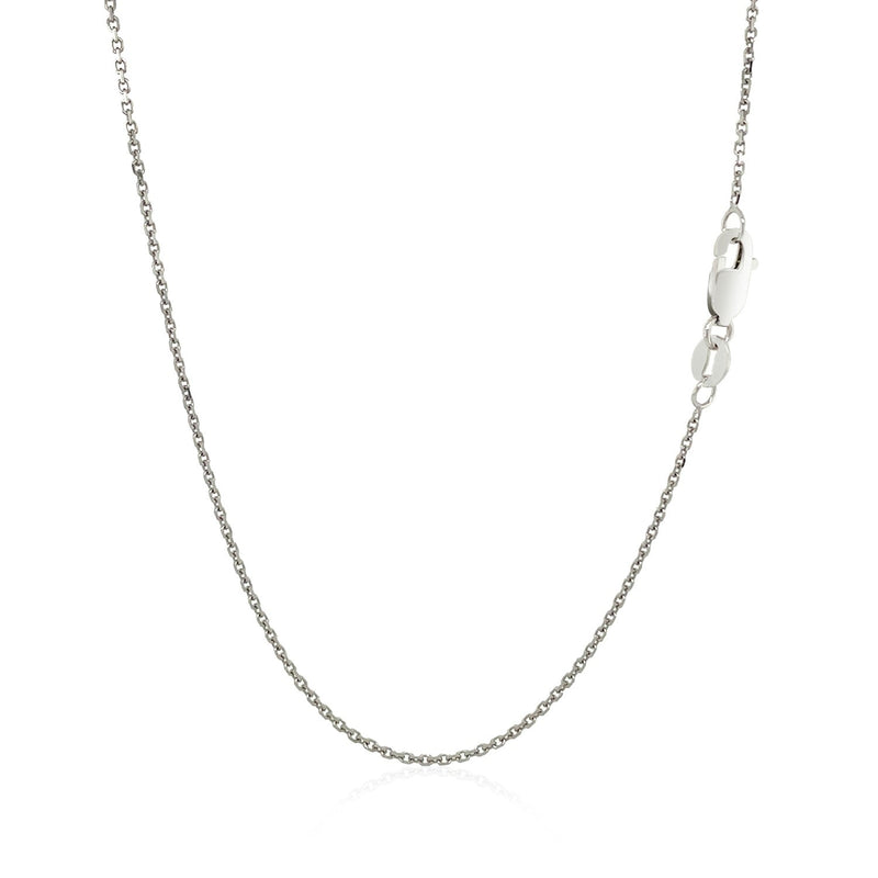 Bids.com 18k White Gold Cable Chain 1.1mm Necklaces