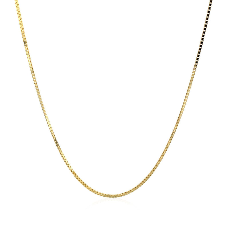 Bids.com 14k Yellow Gold Classic Box Chain 0.8mm Necklaces