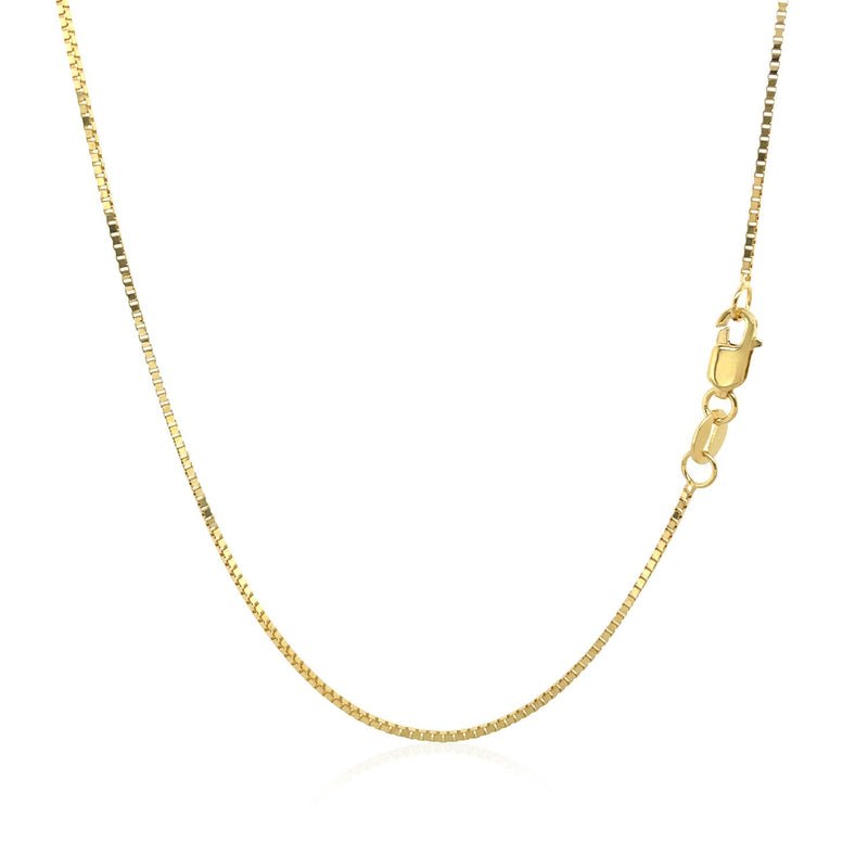 Bids.com 14k Yellow Gold Classic Box Chain 0.8mm Necklaces