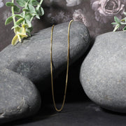 Bids.com 14k Yellow Gold Classic Box Chain 0.8mm Necklaces