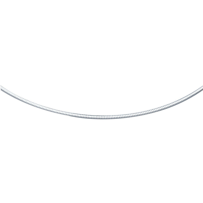 Bids.com 14k White Gold Classic Omega Style Chain (2 mm) Necklaces