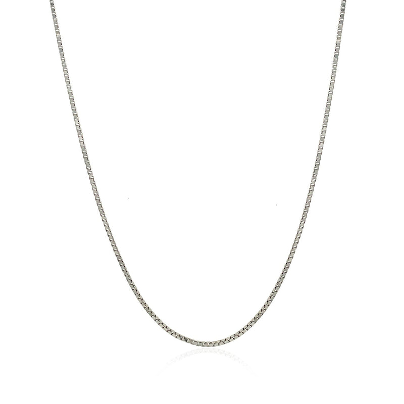 Bids.com 14k White Gold Classic Box Chain 1.0mm Necklaces