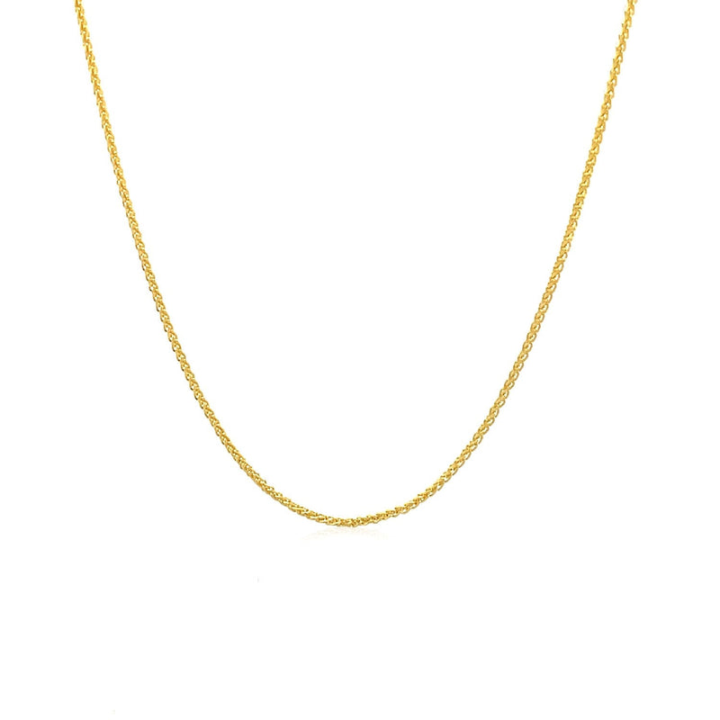 Bids.com 14k Yellow Gold Round Wheat Chain 1.0mm Necklaces