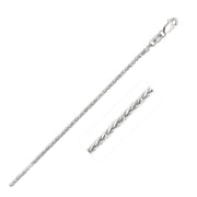 Bids.com 14k White Gold 1.8mm Square Wheat Chain Necklaces