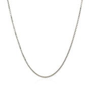 Bids.com Sterling Silver Rhodium Plated Box Chain 1.1mm Necklaces