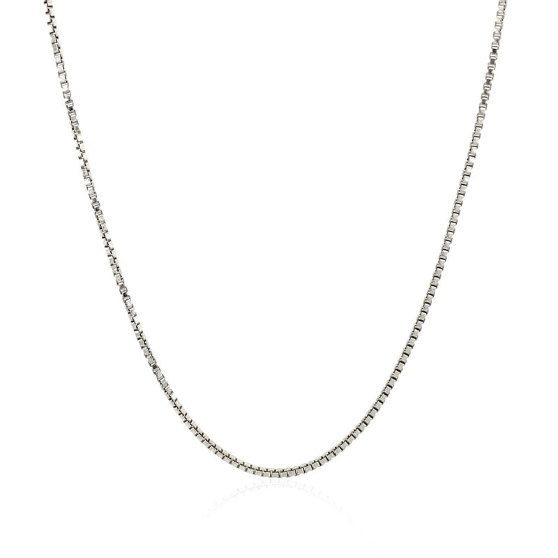 Bids.com Sterling Silver Rhodium Plated Box Chain 1.1mm Necklaces