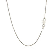 Bids.com Sterling Silver Rhodium Plated Box Chain 1.1mm Necklaces