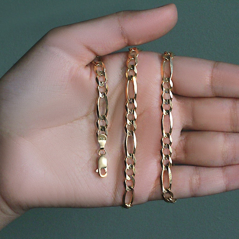 Bids.com 10K Yellow Gold Solid Figaro Chain (5.30 mm) Necklaces