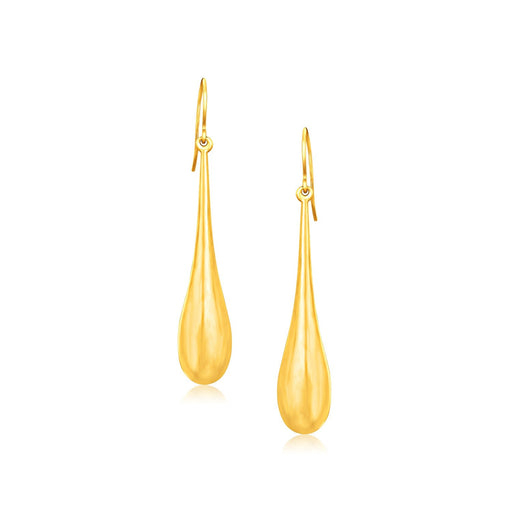 Bids.com 14k Yellow Gold Dramatic Drop Earrings Earrings White Smoke Yellow Gold