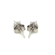 Bids.com Sterling Silver 4mm Faceted White Cubic Zirconia Stud Earrings Earrings
