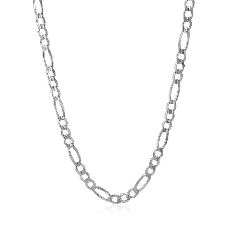 Bids.com 3.8mm 14k White Gold Solid Figaro Chain Necklaces