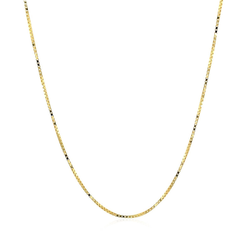 Bids.com 14k Yellow Gold Classic Box Chain 0.7mm Necklaces
