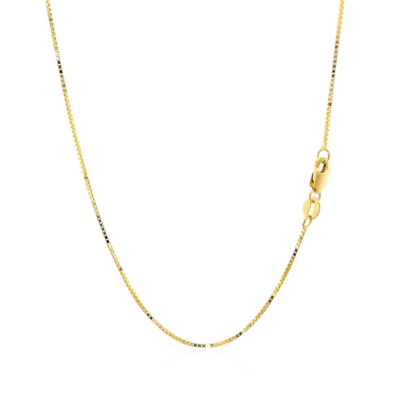 Bids.com 14k Yellow Gold Classic Box Chain 0.7mm Necklaces