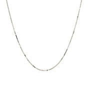 Bids.com 14k White Gold Adjustable Box Chain 0.7mm Necklaces