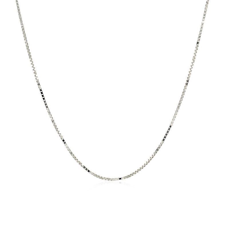 Bids.com 14k White Gold Adjustable Box Chain 0.7mm Necklaces