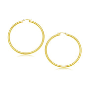 Bids.com 14k Yellow Gold Polished Hoop Earrings (3x30mm) Earrings