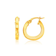 Bids.com 14k Yellow Gold Flat Side Small Hoop Earrings Earrings
